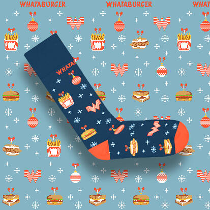 Whataburger Xmas Sock Design